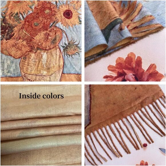 Scarf Shawl Wraps for Women Pashmina Soft Cashmere Scarf Printed Large Blanket S - Picture 5 of 7